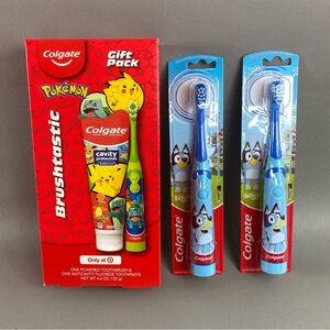 Colgate Pokémon Toothbrush Gift Pack and Colgate Kids Bluey Toothbrush Bundles
